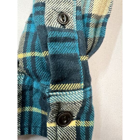 Red Head Brand Co Men’s Flannel Shirt Plaid Blue Beige Size Large - Picture 7 of 11